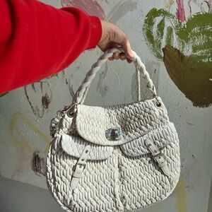 MIU MIU
Visone Cloquet Quilted Leather Coffer Hobo Bag RR1300